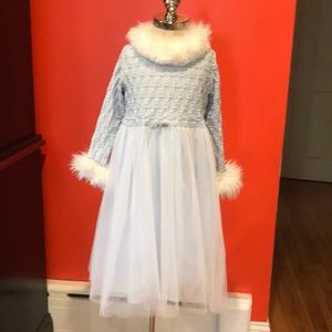Bebemonde Size 5/6 Light Blue Dress Made in USA